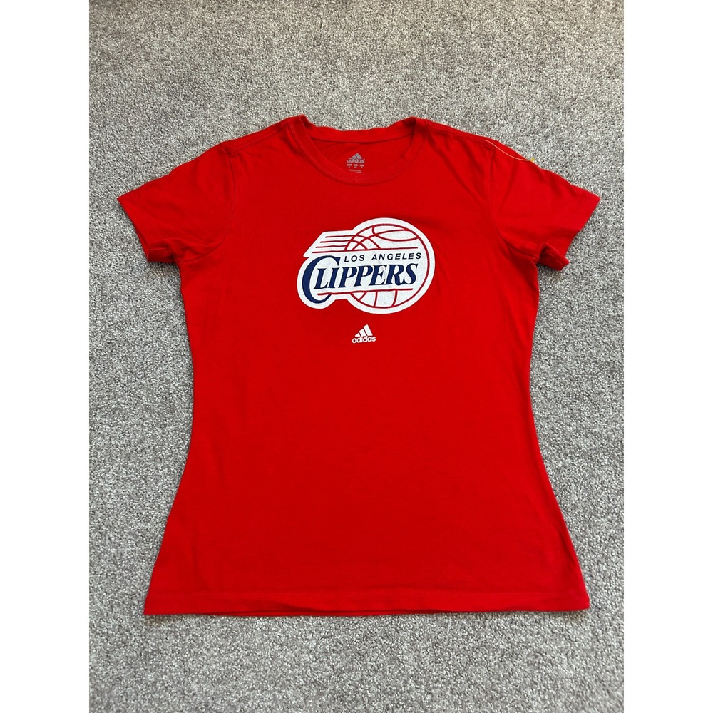 Adidas Los Angeles Clippers T-Shirt Womens Small Red Excellent Graphic NBA Tee